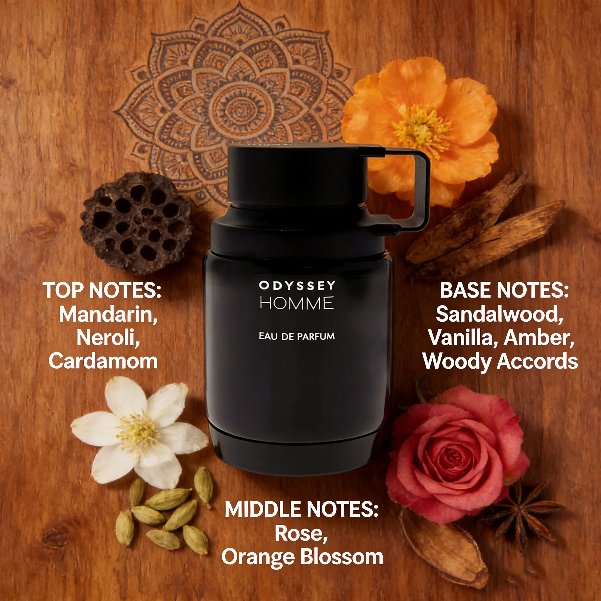 بخاخ أرماف أوديسي أوم EDP للرجال - 3.4 أونصة 101.4 مل خشب كهرماني حار يدوم طويلاً #4