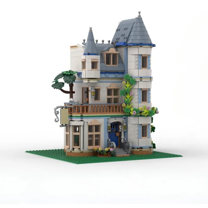 Château modulaire Bed & Breakfast MOC, blocs de construction modèles Creative Street View, jouets d'architecture pour enfants, cadeau d'anniversaire 1515, 42638 pièces