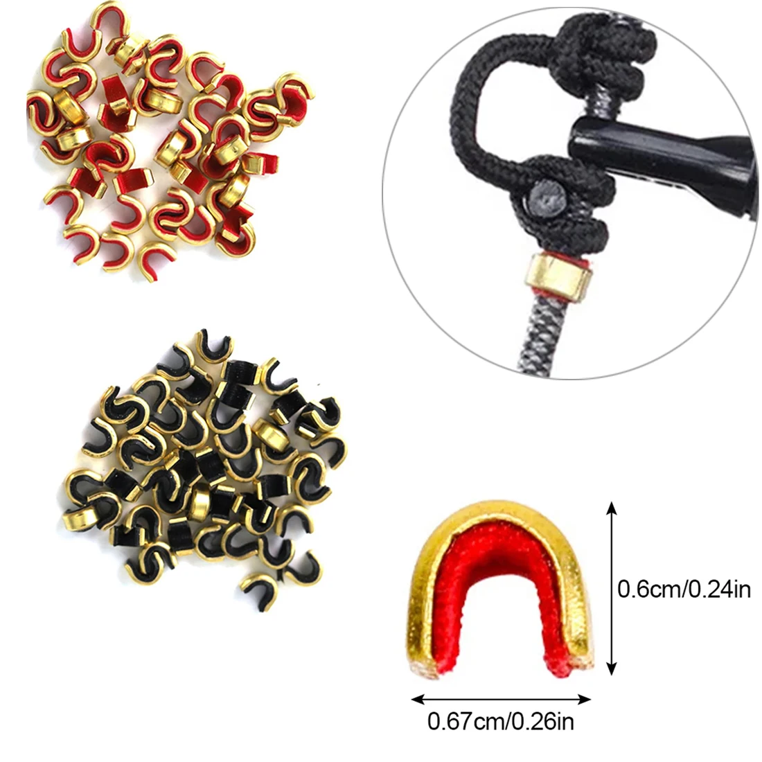 

5/10PCS Brass Copper Bowstring Nock Buckle Duty Archery Protector Accessories for Recurve Compound Bow Outdoor Hunting Shooting