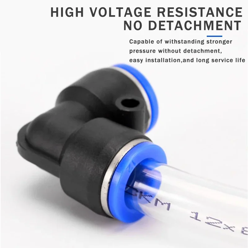 10PCS PV Grad Winkel Pneumatische Schnell Montage Kunststoff 4mm 6mm 8mm 10mm 12mm luft Schlauch Fitting Rohr Push-In Wasser Schnell Anschluss