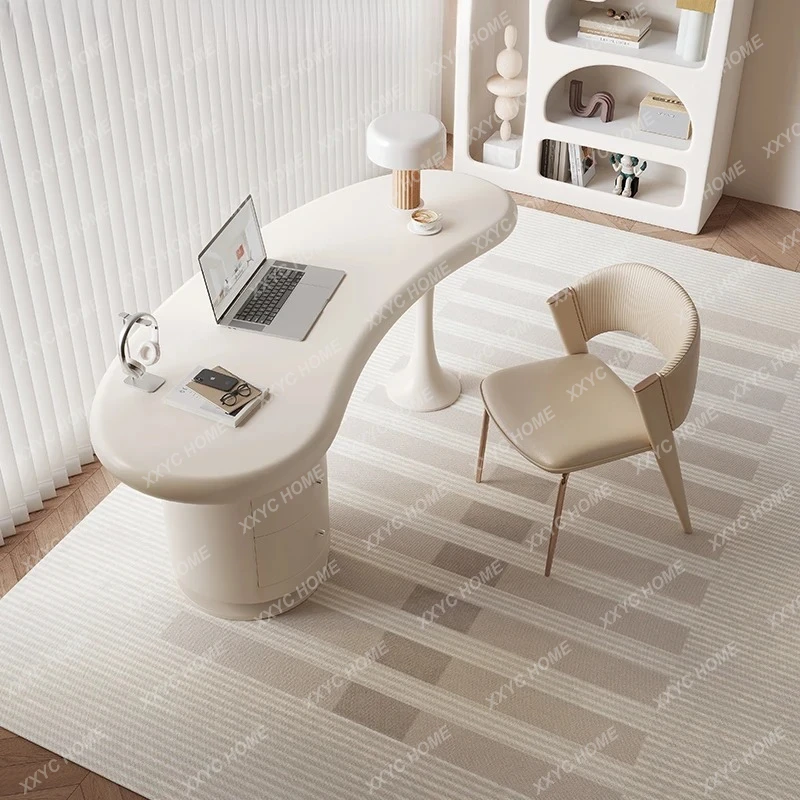 LXCream wind light luxury desk modern household small simple  special-shaped paint desk