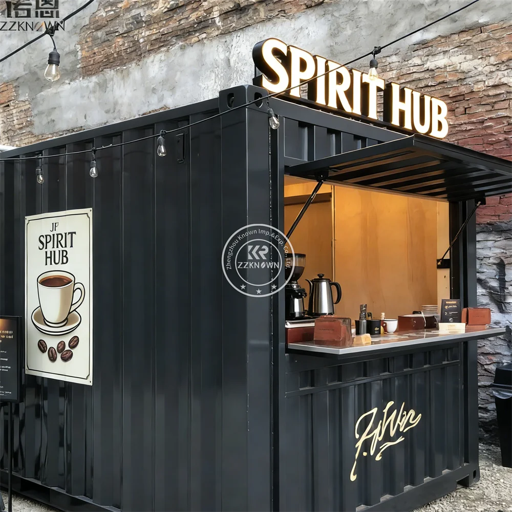 Modern Container Bar Container Coffee Shop Prefab Coffee Kiosk Outdoor Bar Portable Container Restaurant Fully Equipped