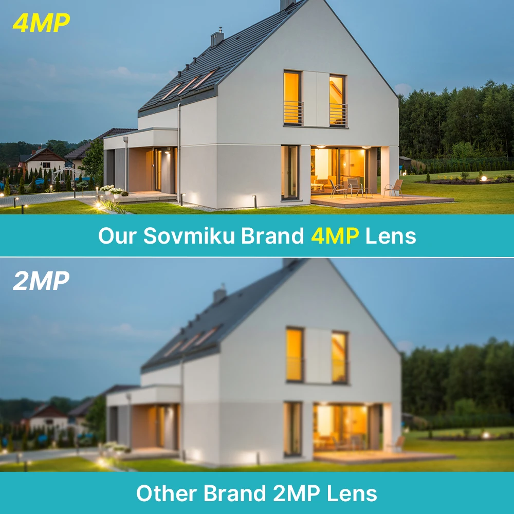 4K 8MP Dual Lens PTZ Wifi IP Camera 8X Zoom Outdoor HD Full Color Night Vision Human Detection Video Surveillance Cameras