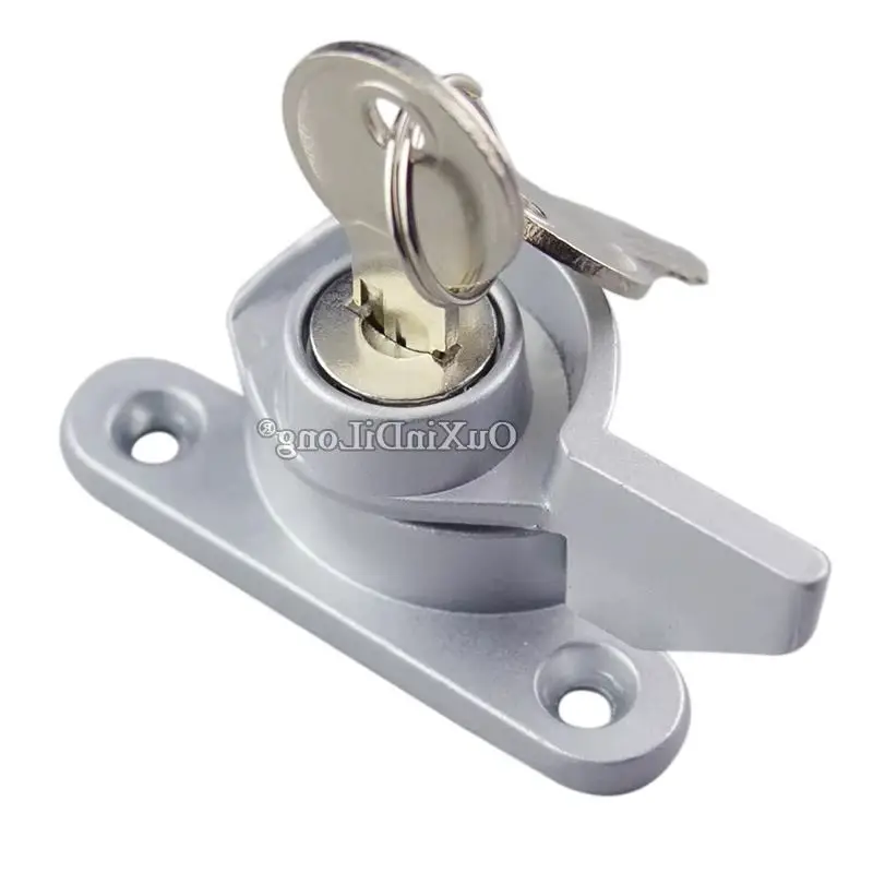 Brand New 4PCS Sliding Window Hook Locks Aluminium Plastic Steel Anti-theft Window Lock + Keys Children Safety Protect Lock