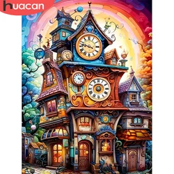 HUACAN DIY Diamond Painting Castle New Arrivals 2024 Full Diamond Mosaic Cartoon Picture Of Rhinestones