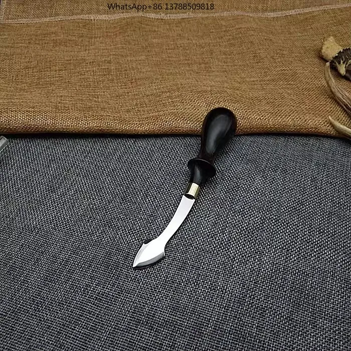 French Style Edge Creaser Heatable Leather Boning Tool for Edge Shaping Molding Professional Creasing Tool for DIY Leather Craft