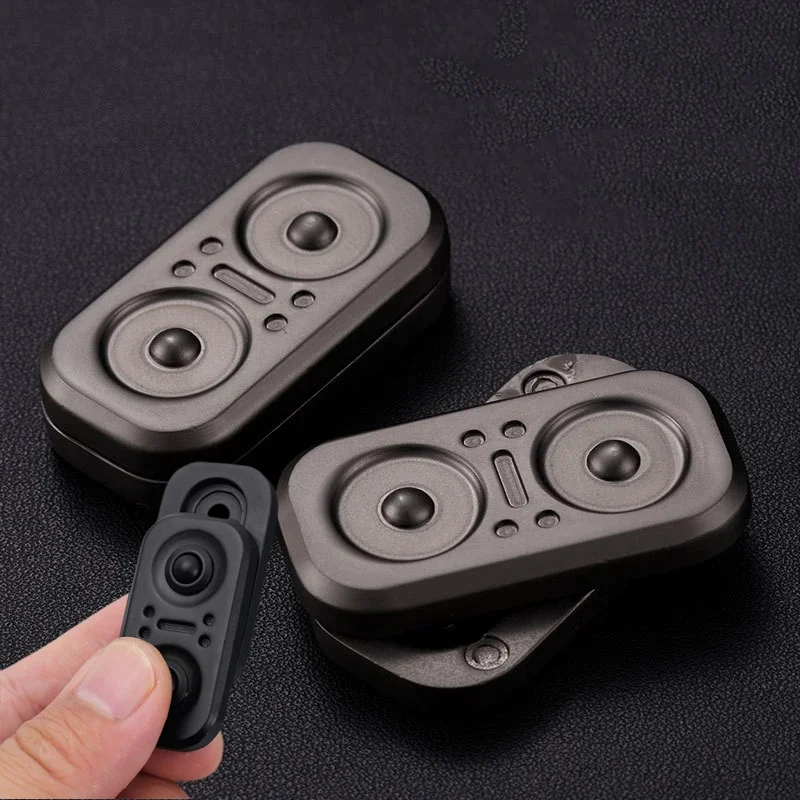 Bloco deslizante magnético coruja fidget rotador manual metal edc brinquedo adulto mesa de escritório brinquedo melhor presente