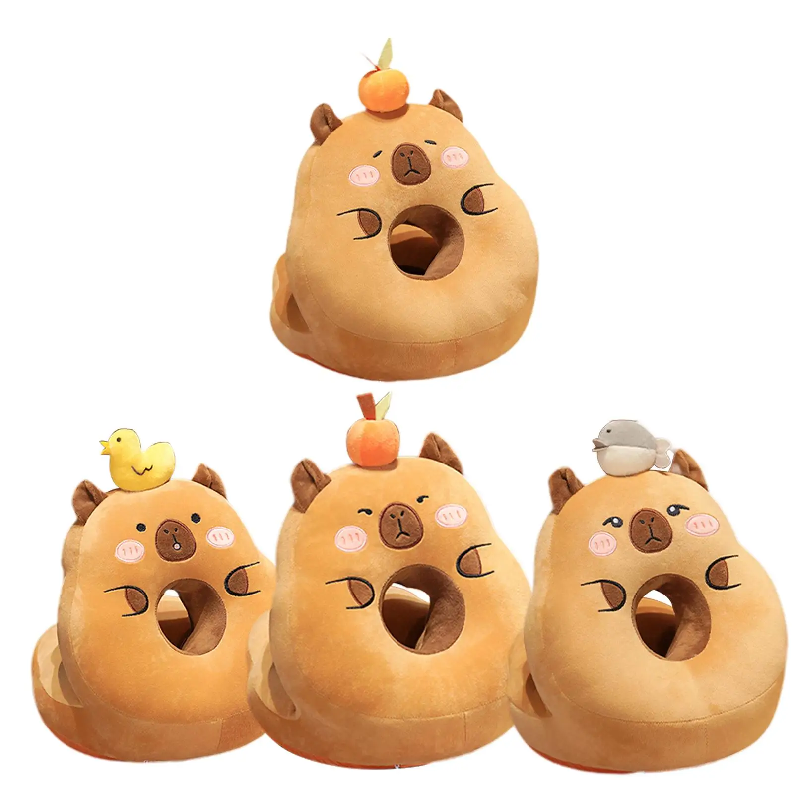 Nap Sleeping Pillow Cute Napping Toy Pillow Stuffed Animals Capybara Doll Throw Pillow Doll for School Adult Kids Office Library