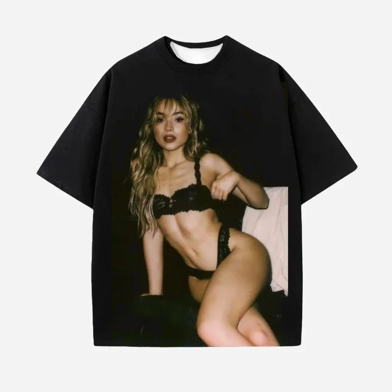 

SABRINA CARPENTER's 2025 Summer Best-selling Men's T-shirt, 3D Printed "beauty" T-shirt, and Oversized HipHop Style Women's Top