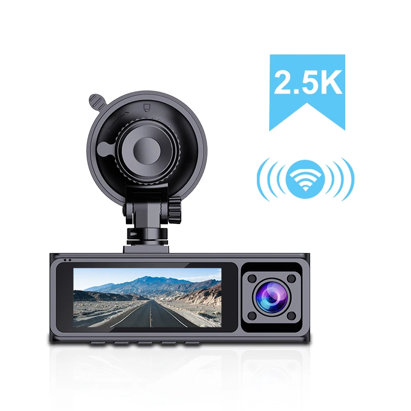 3Inch 3 Channel 2K Dash Cam for Cars Camera Front Cabin Rear Video Recorder Rear View Camera for Vehicle Car DVR car accessories
