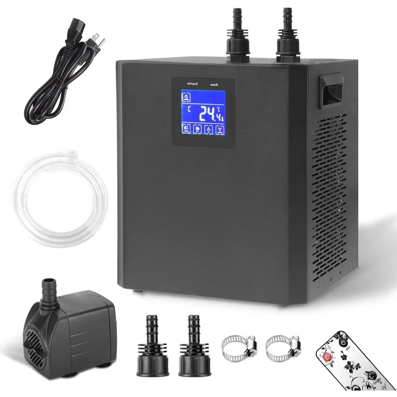 Aquarium Cooler 79Gal 1/3HP Water Cooler, Cold Water Cooler, Fish Tank Cooler, Axolotl Hydroponics Water Cooler