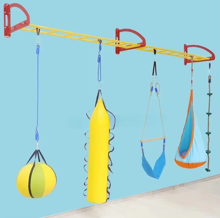 

Wooden Swedish Ladder Wall Mounted Stall Bar Kids Gymnastic Wall Gym Indoor Climbing Frame for Toddlers