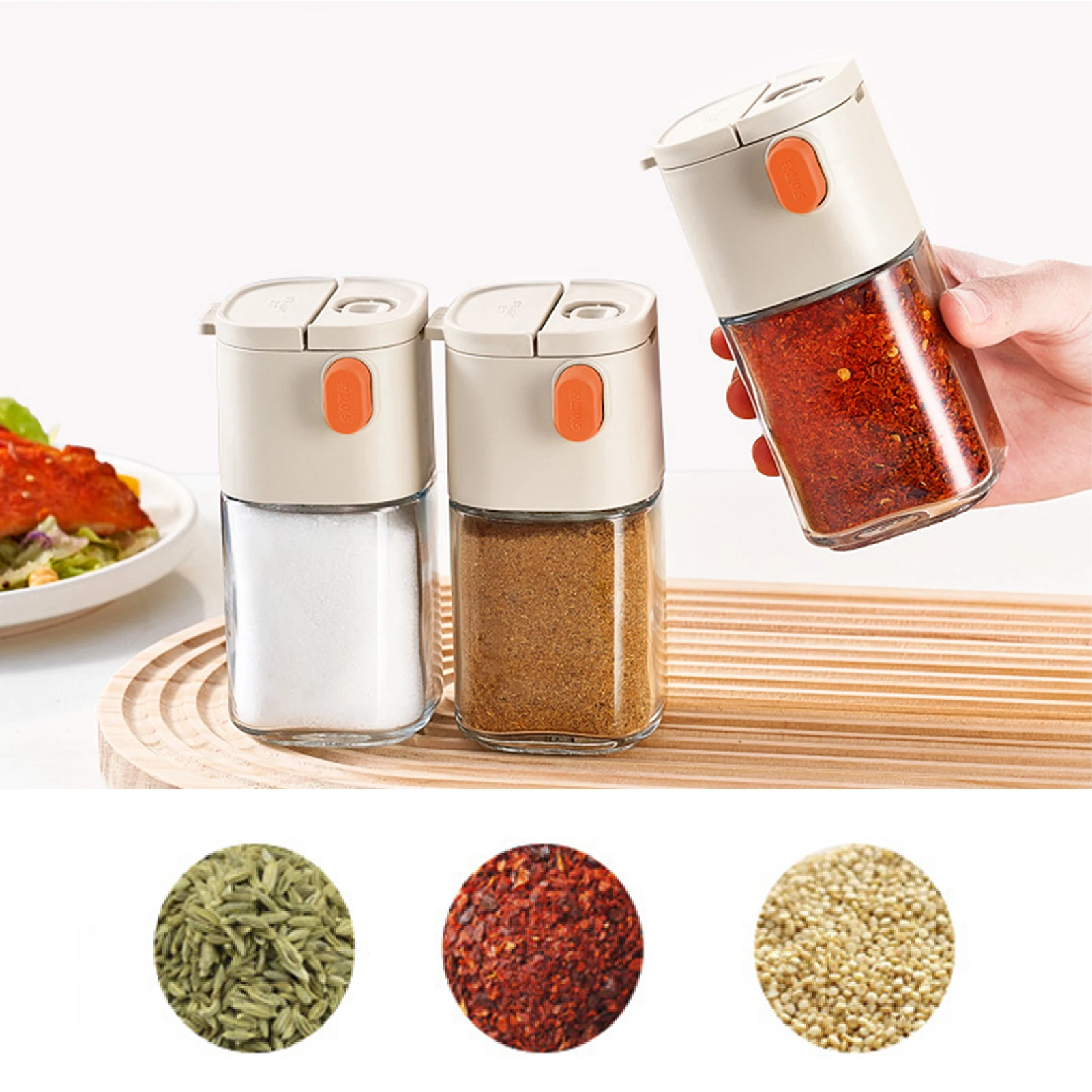 Salt Control and Seasoning Bottle Spice Jars Seasoning Shaker Containers for Kitchen Camp Healthy Daily Intake