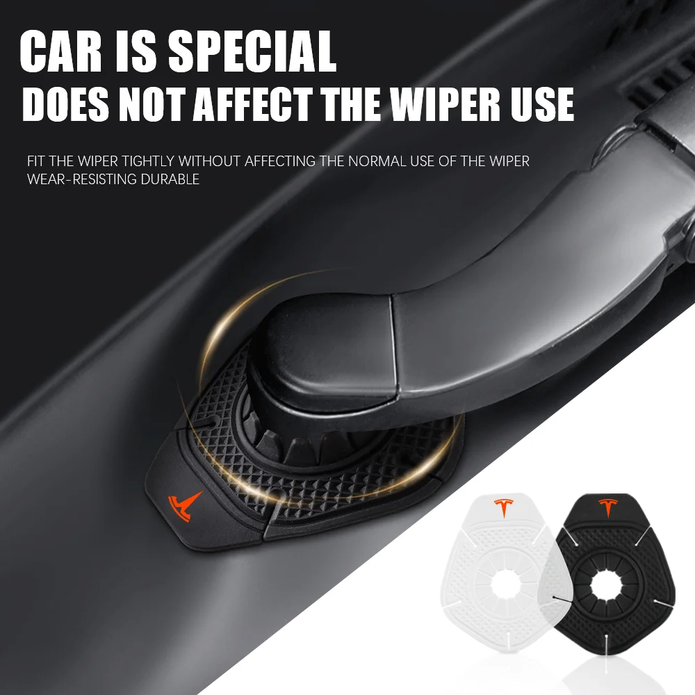 

2pcs Car Windshield Wiper Arm Hole Protection Cover Silicone Dust Cover For Tesla Model 3 S X Y Roadster Valve Auto Styling
