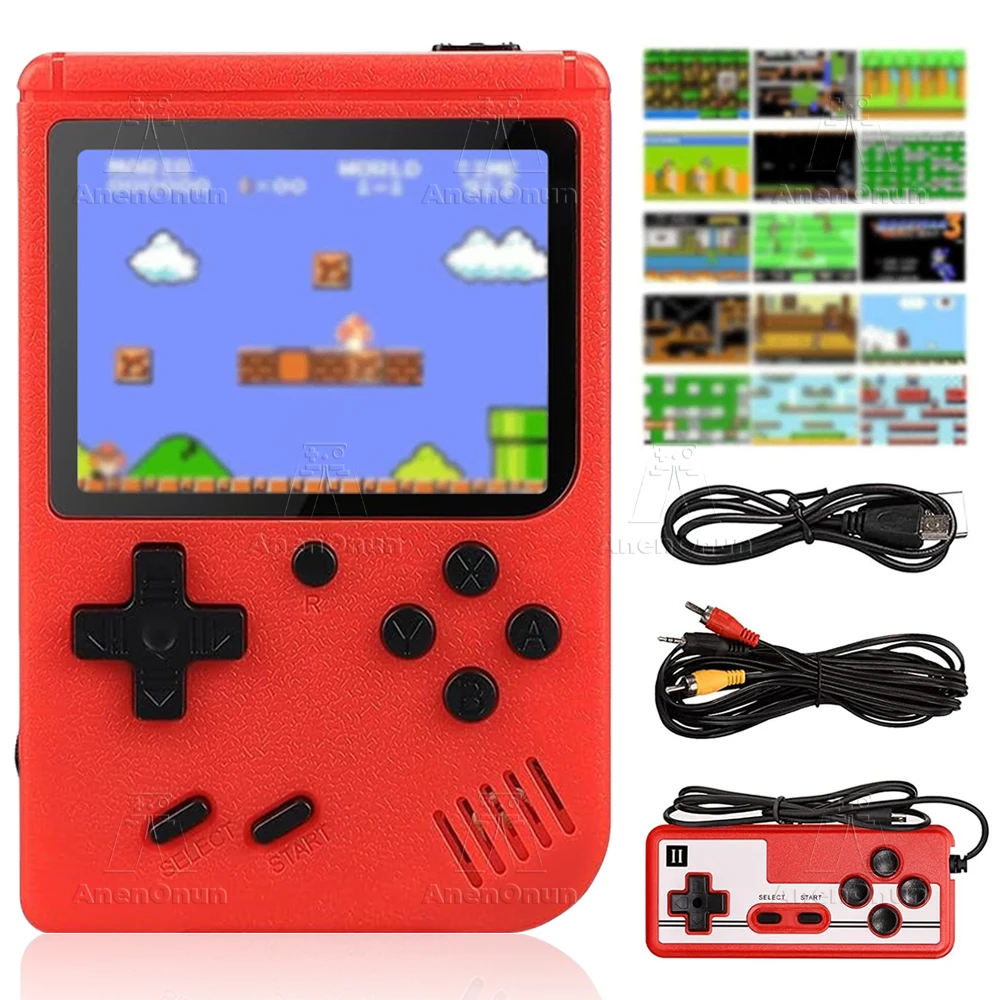 

3 Inch Handheld Game Players 400 Games FC Emulator Two Players Portable Video Game Console Adult Kids Retro Mini Gaming Machine