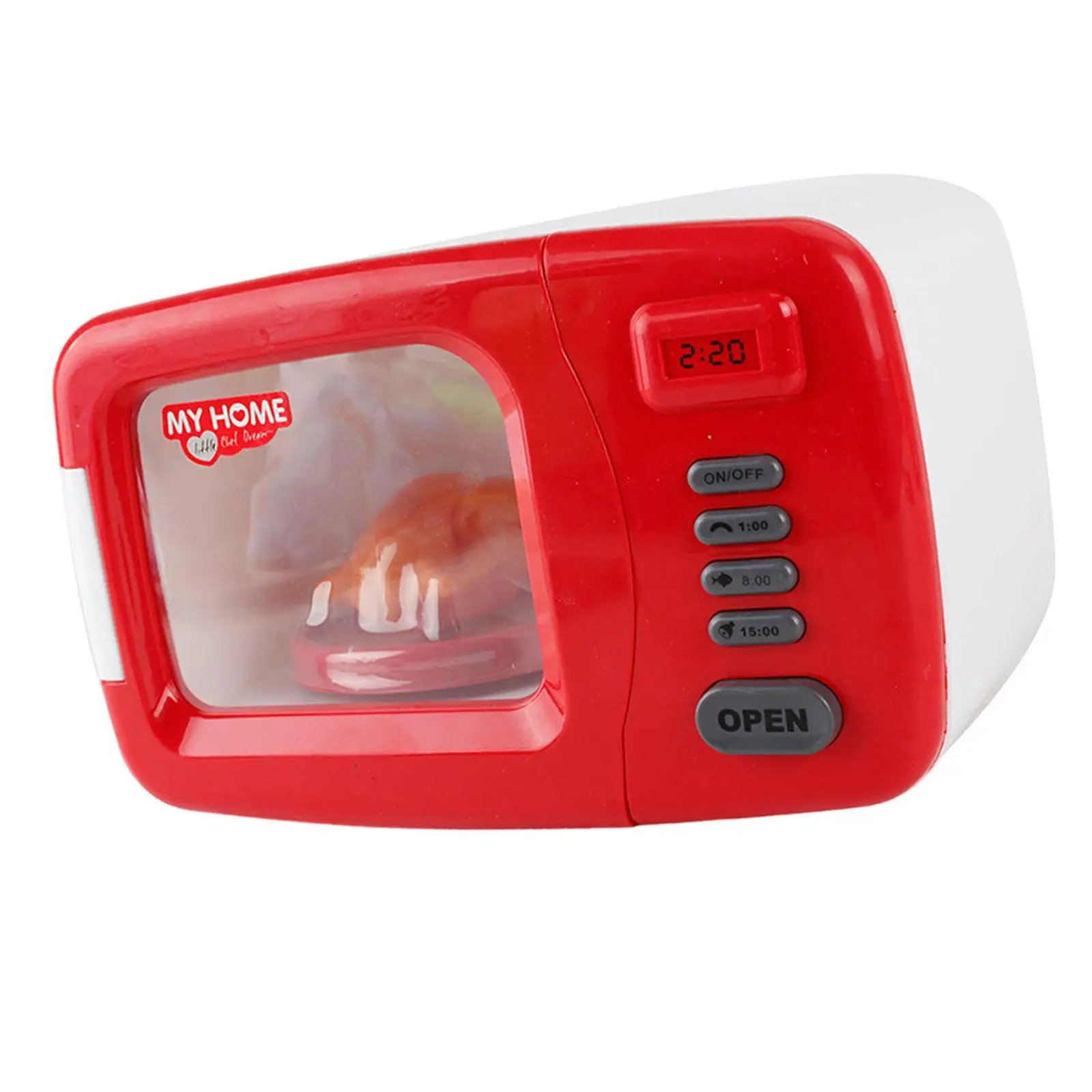 Mini Microwave Oven Playset Basic Skills Learning Pretend Play Kitchen Toys Children Simulation Microwave Toy Cooking Role Play