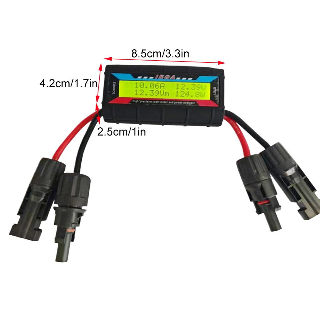 150A 200A 300A لوحة طاقة شمسية كهربائية رقمية شاشة LCD محلل الطاقة الخلفية RC واط متر قابلة لإعادة الاستخدام الفولتميتر #6