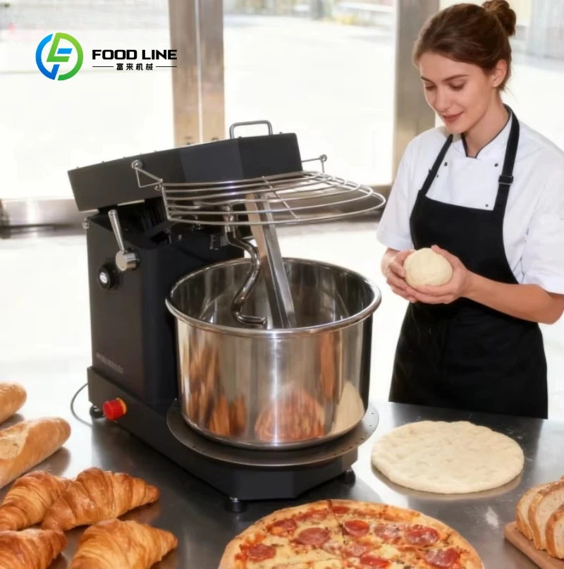 Dual-Action Dual-Speed Commercial Spiral Dough Mixer for Flour Kneading