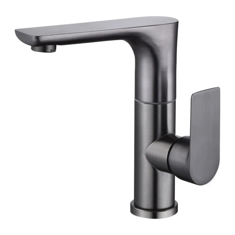 

Универсальный смеситель для раковины из нержавеющей стали для ванной комнаты, горячая и холодная вода, настольный умывальник