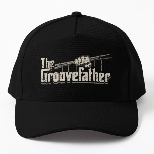 The Groovefather Vintage Drummer Design Boné de beisebol Chapéu Casquette ao ar livre Meninos Hip Hop Black Fish Mens Primavera     Mulheres Snapback