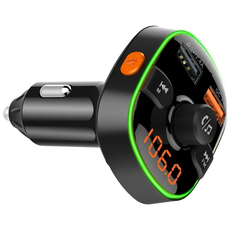 Car MP3 Player Bluetooth FM Transmitter Wireless Receiver with Dual Port USB Car Charger