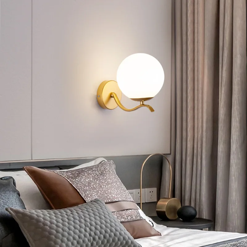 

American Bedside Led Wall Light Bedroom Simple Modern Designer Lighting Living Room Luxury Staircase Aisle Wall Lamp