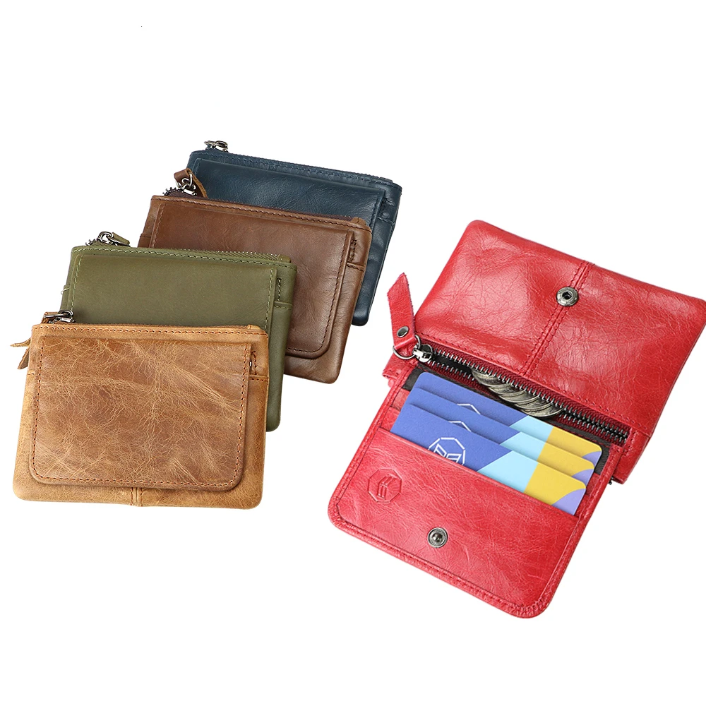 URBAN MASTER Retro Unisex Short Wallets, Leather Credit Card Holder, Perfect Solid Color Flap Coin Purse for Daily Use 1686