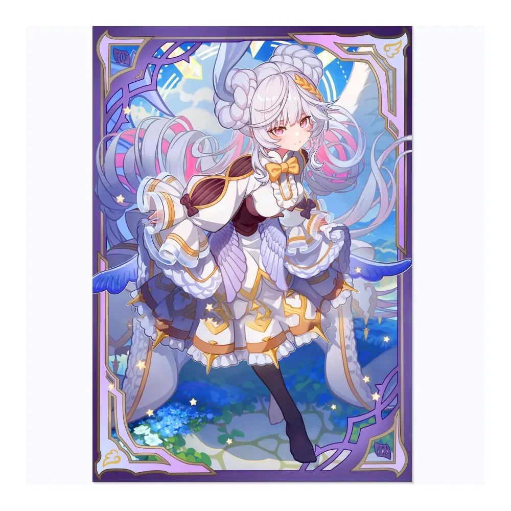 

60PCS 63x90mm Protective Sleeves Trading Cards Protector Holographic Animation YuGiOh Card Sleeves Shield Laser Card Deck Cover