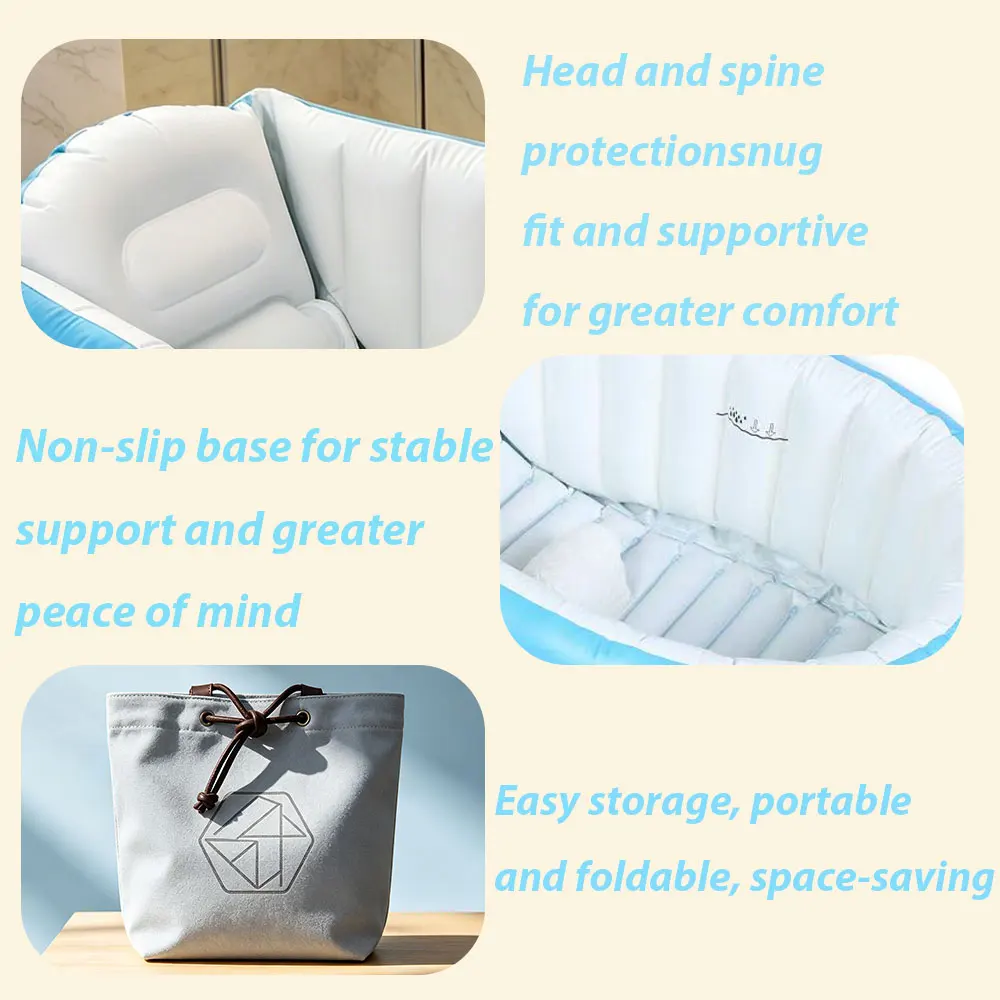 Inflatable Baby Bathtub with A - Baby Bath Tub Foldable 리뷰 및 가격