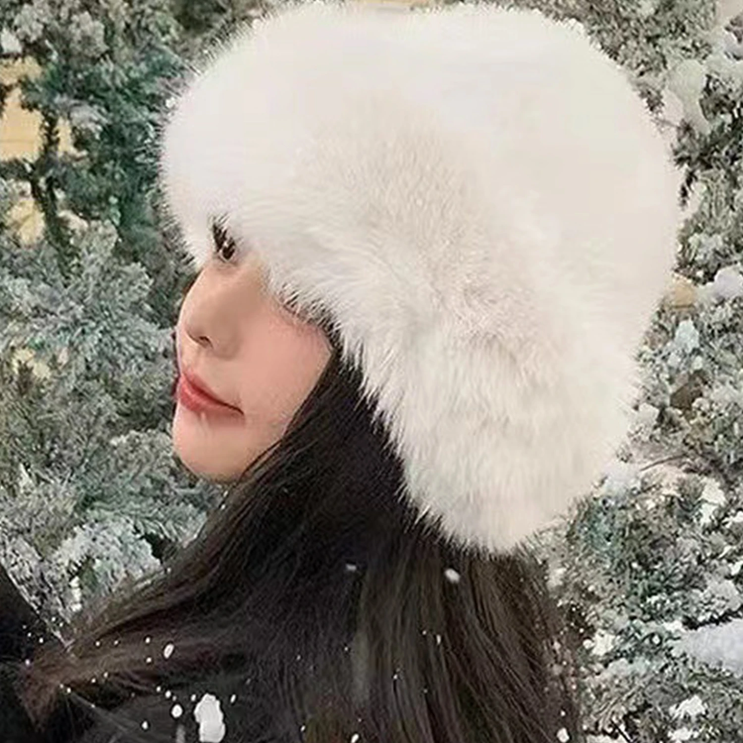 

1Pc New Long Faux Fur Big Winter Furry Bucket Hat For Women Men Soft Fluffy Thicken Warm Panama Ladies Faux Fur Fisherman Hats