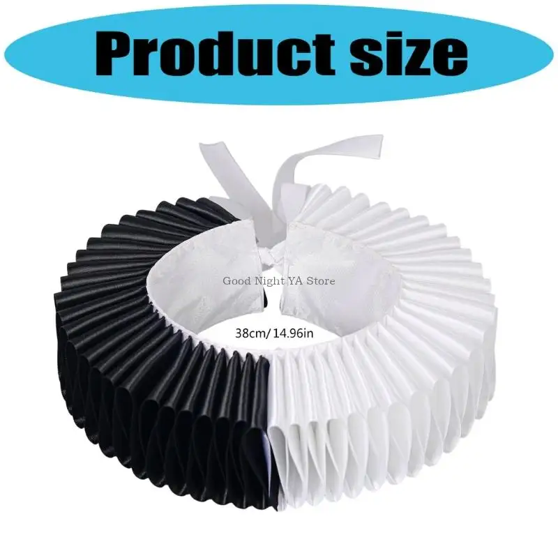 إكسسوار أزياء المهرج بياقة صناعية وياقة روف مزخرفة لمناسبات ذات طابع نسائي #6