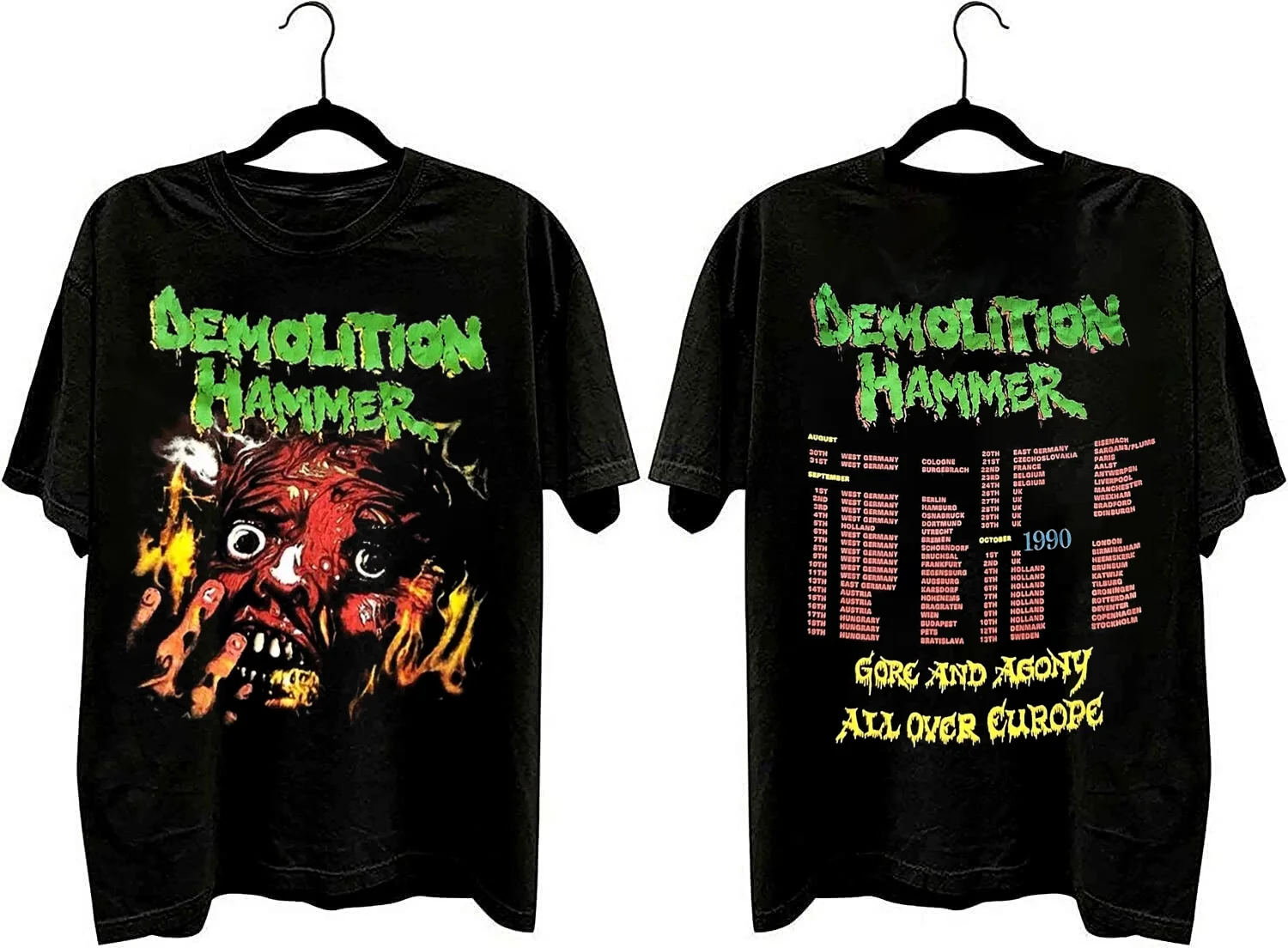 Demolition Hammer T-Shirt Thrash Tee Metal Epidemic Existence Death Morbid Saint