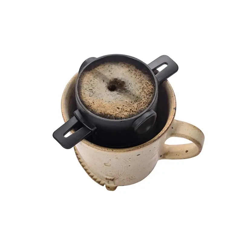 WDL Portable Coffee Filter Reusable Funnel Tea Infuser Stainless Steel Minie Dripper Coffee Dripper for Home Office Trave-B