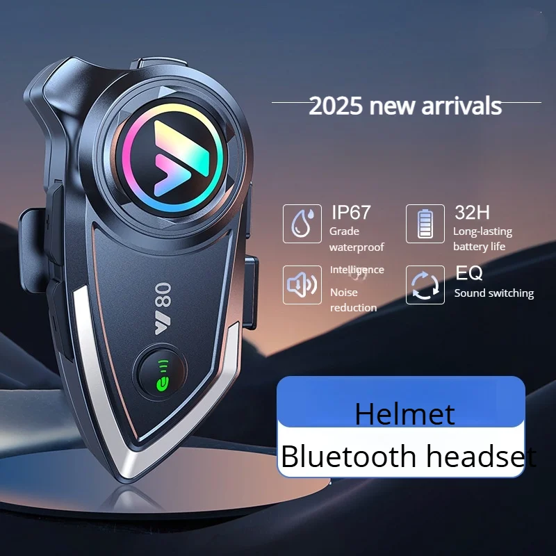 

2026 HD Audio Helmet Headset Bluetooth with Custom EQ, Powerful Bass&Noise Cancelling Waterproof/Dustproof
