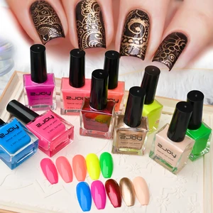 ネイルプリンティングスタンピングジェルポリッシュ10ml 30colorsネイルアート印刷用ワニスプレートブラックホワイトゴールドネイルラッカー 10ベストセールススタンピングジェル-5