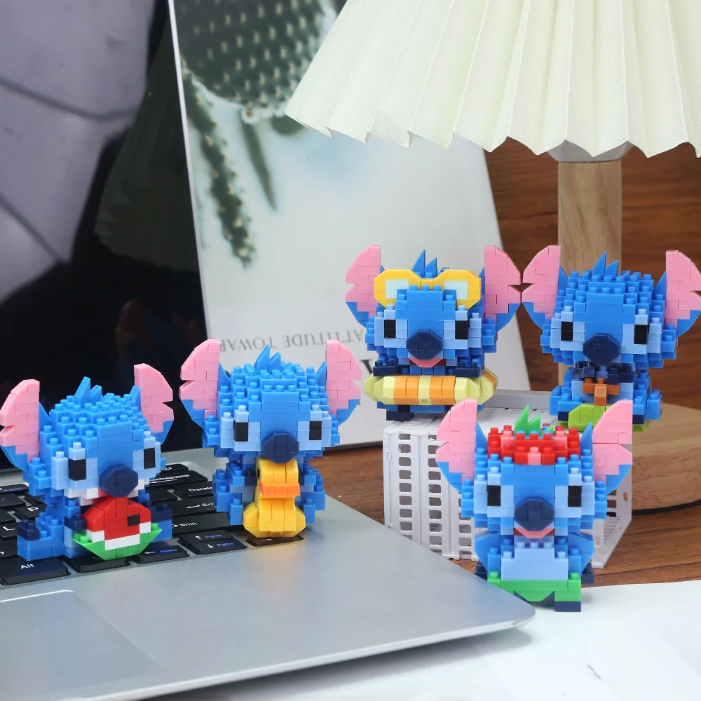 Disney Building Blocks Anime Kawaii Cartoon mini Action Children's Figures Blocks Bricks Assemble DIY Toys Gift for Kids