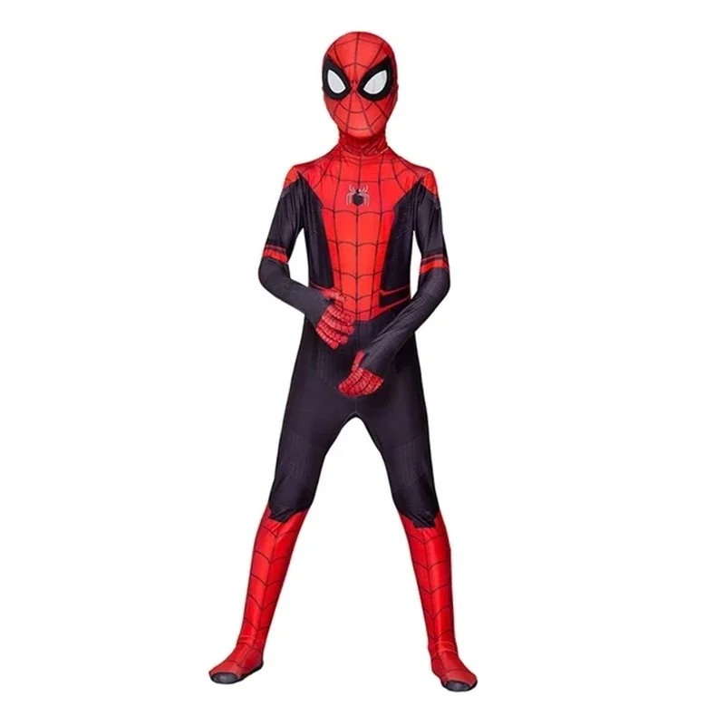 Kids Spiderman Cosplay Costume Spider Man Into The Spider Verse Miles Morales Cosplay Bodysuit Jumpsuits Halloween Costumes For