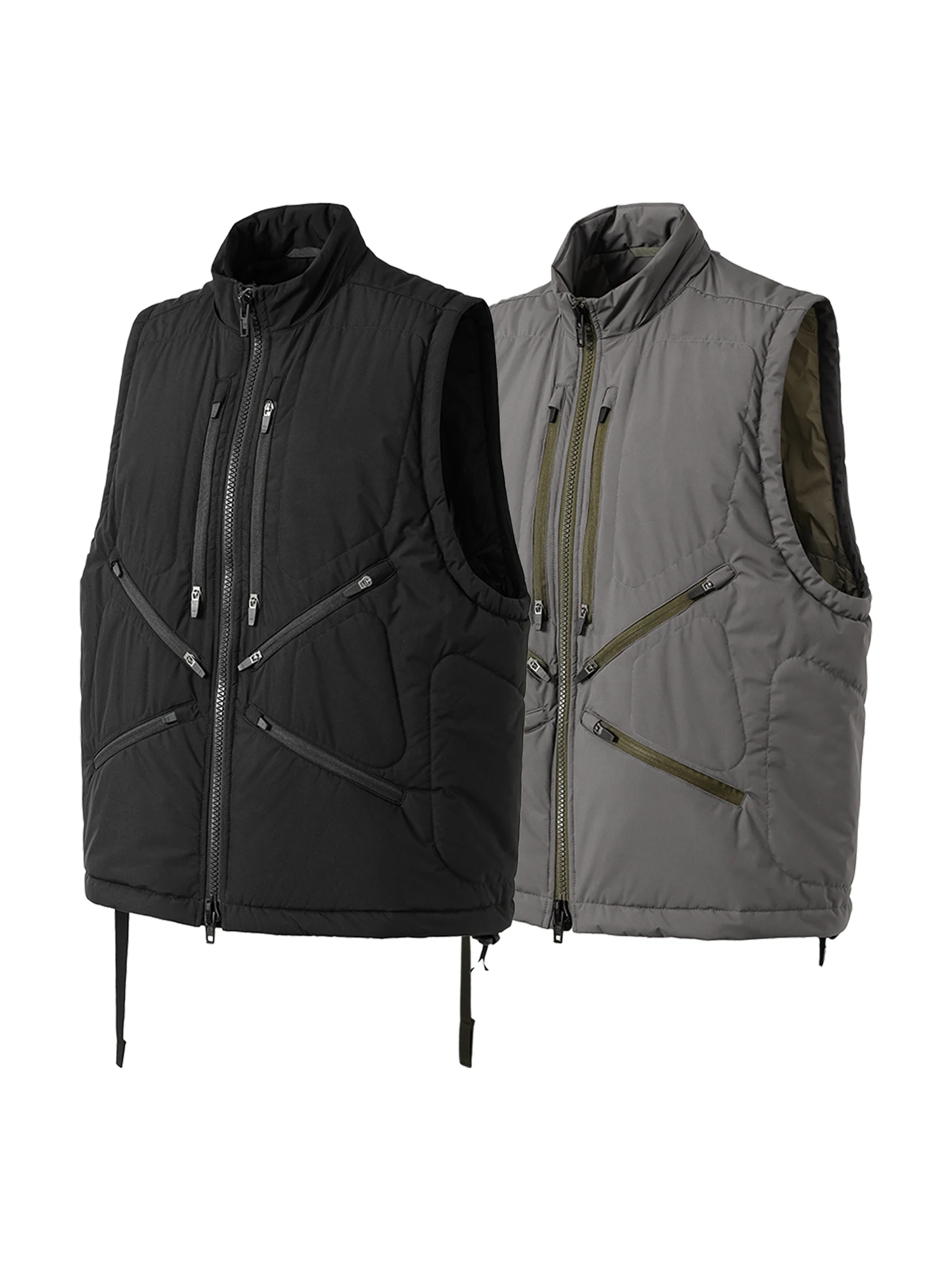 

NJWN V9WS Multifunctional Vest with Windproof Inner Cotton Jaet Multiple kets Detachable Fce Outerwear for Men