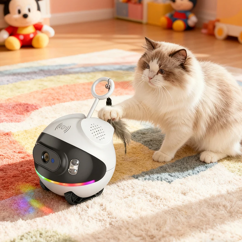 High Capacity Durable Lightweight Battery Tracking Pet Camera 4G WIFI Dual Mode Classic Plastic Whole House Coverage No Socket