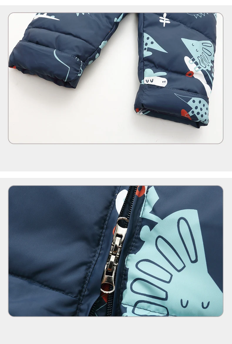 Children Winter Warm Down Jacket Parka Boy Baby Overalls Toddler Girl Clothes Kids Dinosaur Clothing Set Hooded Coat Snowsuit