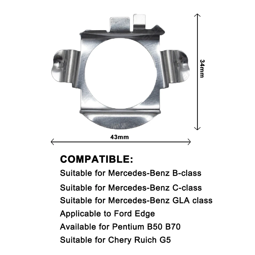 

2 шт. гнездо H7 светодиодный кронштейн для фары Ford для Benz B-Класс C-класс GLA адаптер для лампы держатель для фар