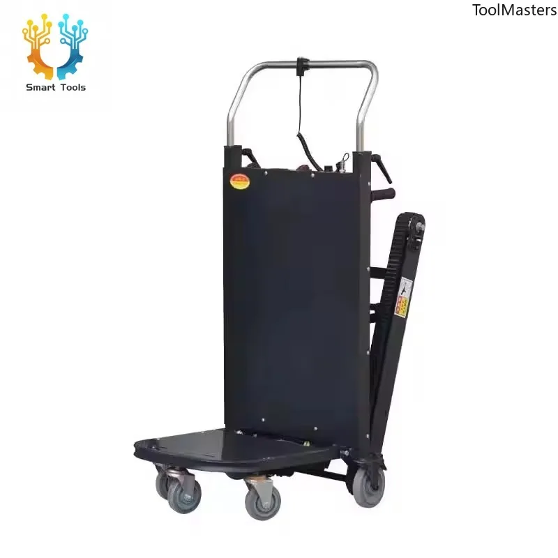 

【Hot Sale】Crawler Stair Climbing Machine Electric Foldable Dolly Cart Trolley With Belt 400kg Steel Platform Stair Climber