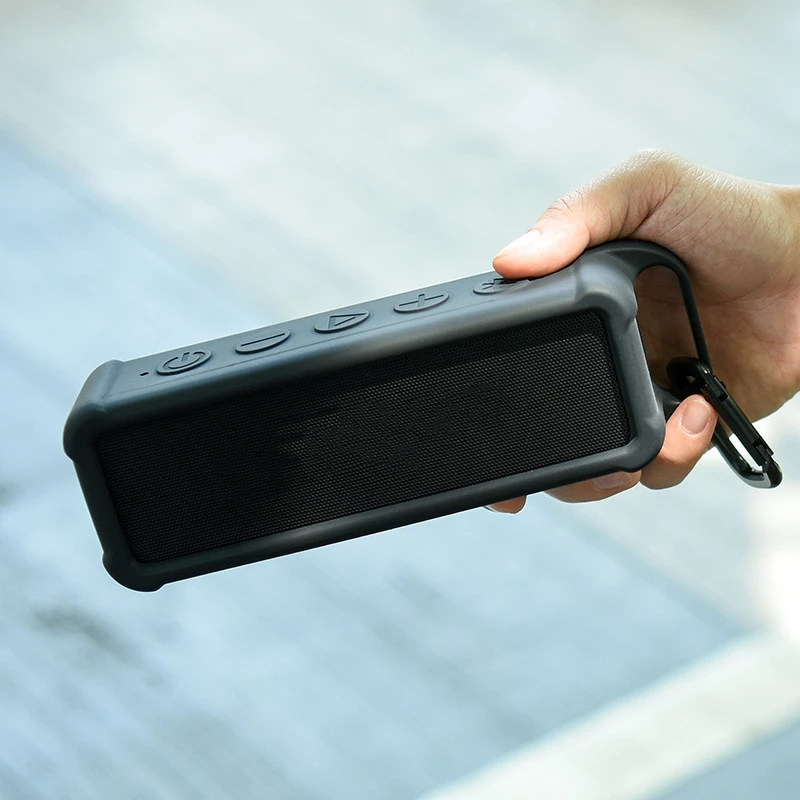 Portable Speaker Case with Metal Buckle for Anker Soundcore 2 Speaker Silicone Case - view 2