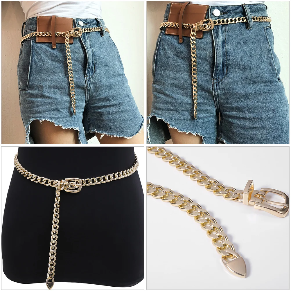 

1pc Adjustable Metal Durable Fashion Body Chain For Dress Jeans Beach Party Wedding Trousers Chain Waist Belt Female Waist Belts