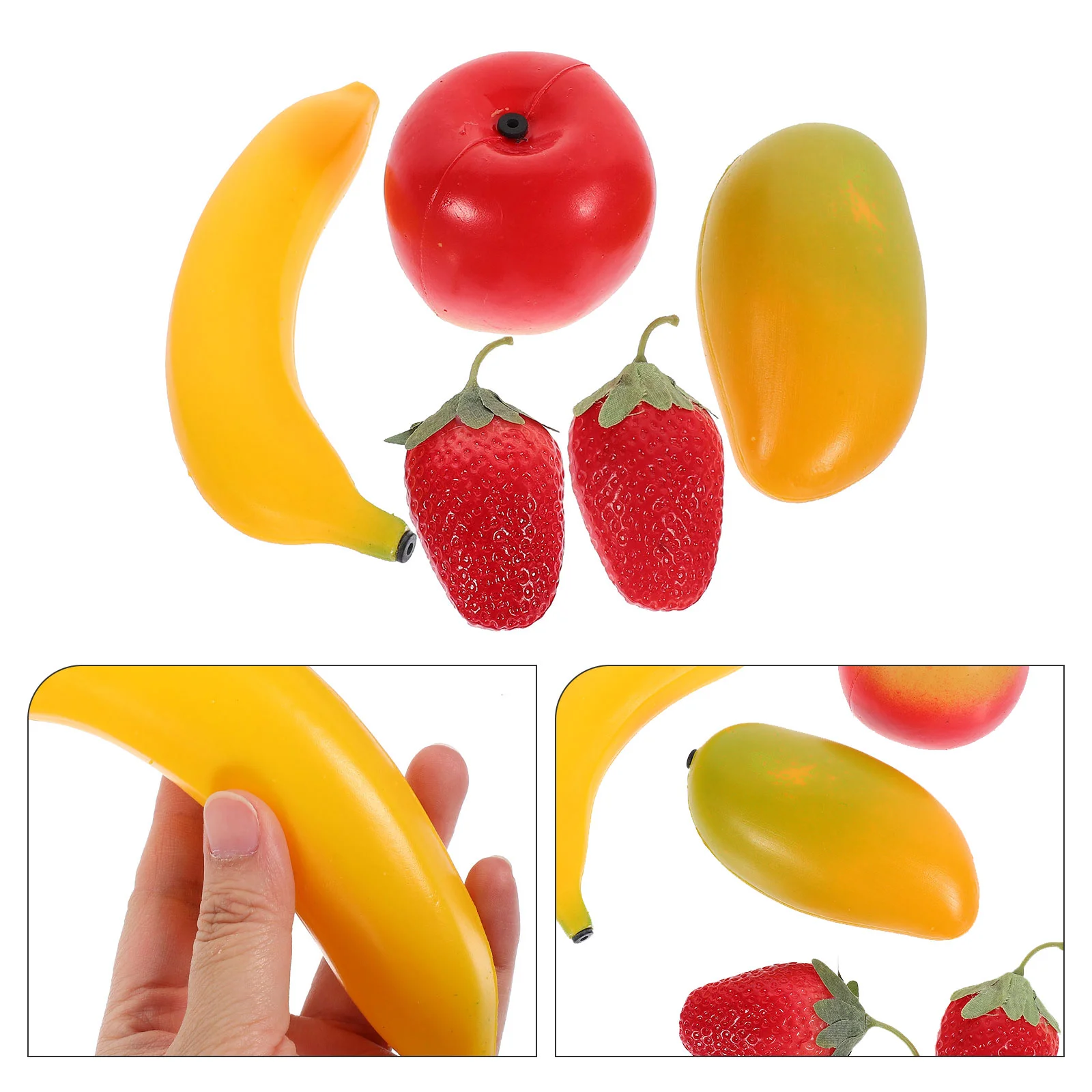 Simulated Fruit Sandbox Banana Shaker Music Percussion Instrument Toy Abs Fruit-shaped Baby Kids Children