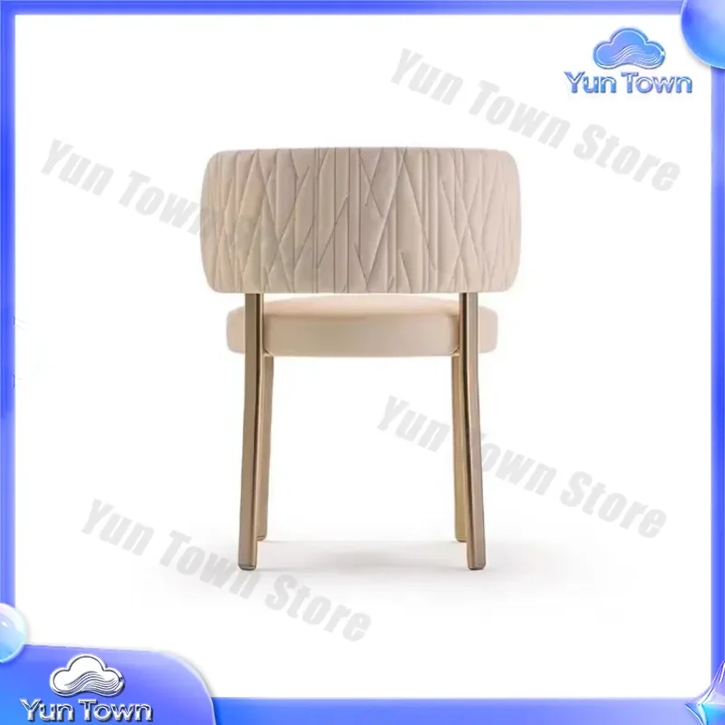Single Light Luxury Dining Chair for Small Apartment Italian Nordic Hotel Medical Beauty Club Home Office Living Room Modern