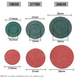 20/50/100/250/500Pcs 18650 21700 26650 Li-ion Battery Insulation Gasket Pack Cell Barley Adhesive Paper Electrode Insulated Pads