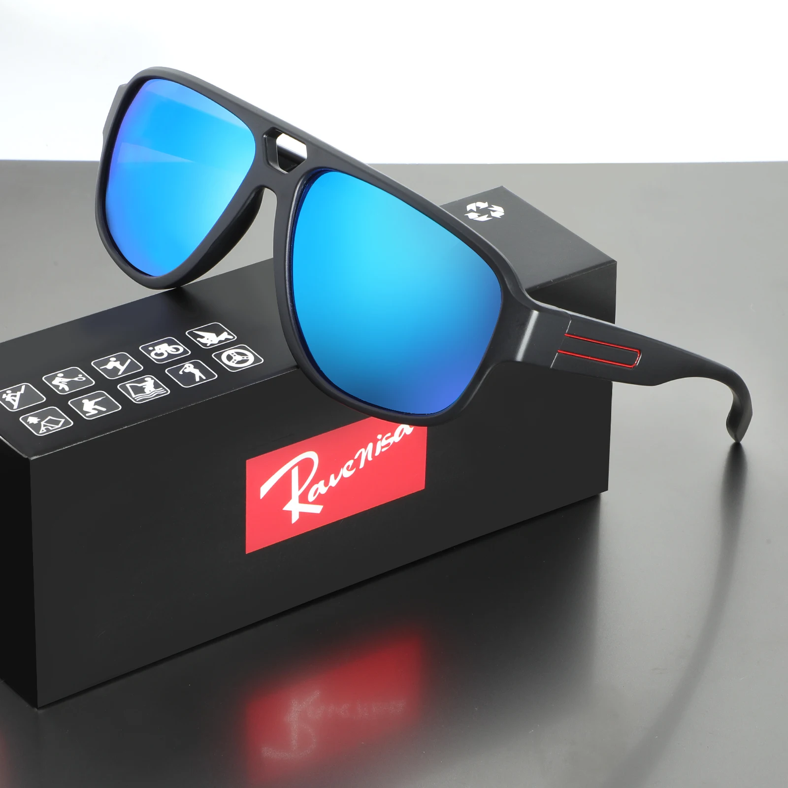 نظارات شمسية TR Cool Straightforward عصرية وكلاسيكية للرجال أو النساء UV400