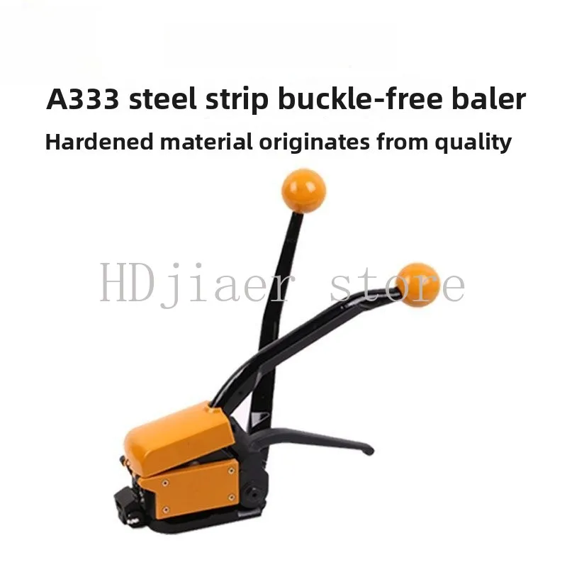 

A333 Buckle-Free Manual Steel Belt Baler – Iron/Steel Belt Tightener with Baked Blue Strapping