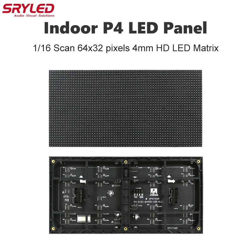 SRY Indoor P4 LED Matrix Screen Module 64x32 SMD2121 4mm Pitch RGB Full Color HD LED Display Module